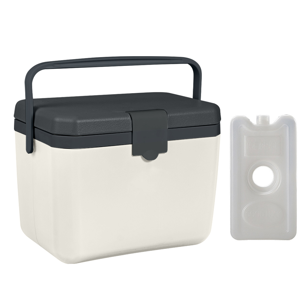 1.59 Gallon Mini Freezer Fridge Picnic Food Storage Box Fresh-Keeping Incubator Large Capacity Cooler for Outdoor Tailgating (White)